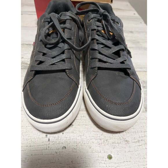 Levi’s comfort insole Turner-Tumbled Wax Charcoal Tan lace up sneakers size 10M - Picture 8 of 11